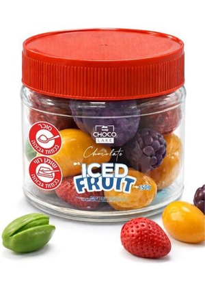 אייסד פרוטס שוקולד לבן עם מילוי בטעמים שונים ושערות קדאיף 150 גרם