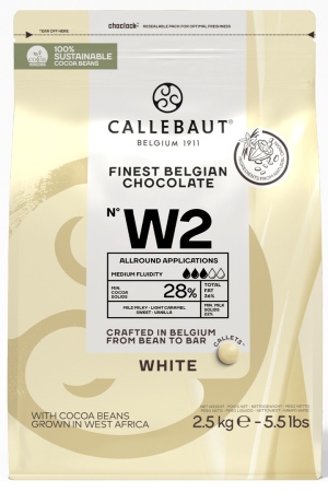 קליבוט שוקולד בלגי לבן לאפיה והמסה 2.5 ק