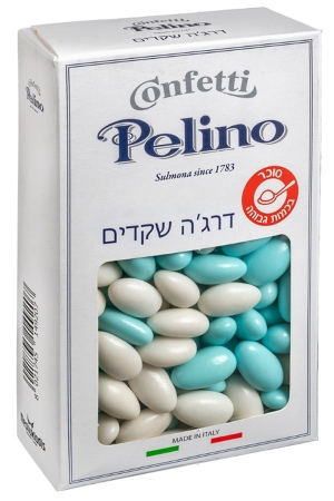 סוכריות דרג'ה שקדים כחול לבן מצופה סוכר 1 ק