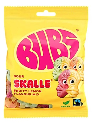טרנד הגומי השוודי - באבס גולגולת גומי חמוצות - תערובת טעמים פירותית לימון