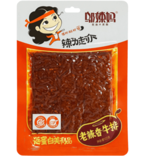 חטיף סיני על בסיס חלבון בטעם בשר חריף 100 גרם