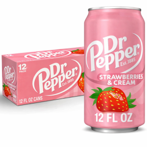 דר פפר בטעם תות שמנת מארז פחיות 12 יחידות