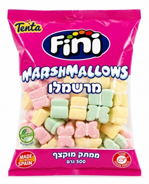 פיני מרשמלו פרפרים בטעם פירות 500 גרם