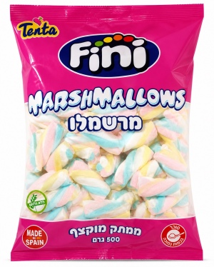 פיני מרשמלו מסולסל בטעם פירות 500 גרם