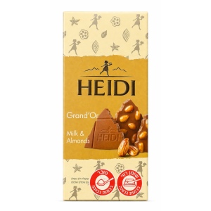 HEIDI היידי שוקולד חלב עם שקדים מקורמלים 80 גרם
