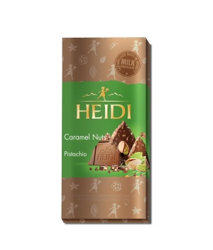 HEIDI היידי שוקולד חלב עם פיסטוקים מקורמלים 80 גרם
