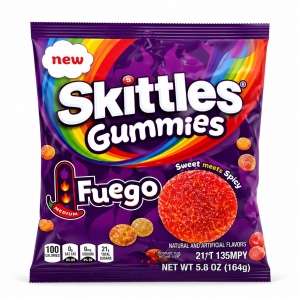 Skittles סקיטלס גומי פואגו – מתוק וחריף 164 גרם