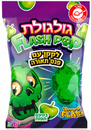גולגולת - לקקן עם פנס תאורה