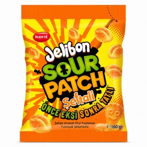 Sour Patch  סאוור פאצ' ג'לי בון אפרסק 160 גרם