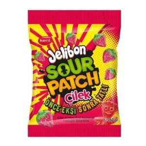 Sour Patch  סאוור פאצ' ג'לי בון תותי 160 גרם