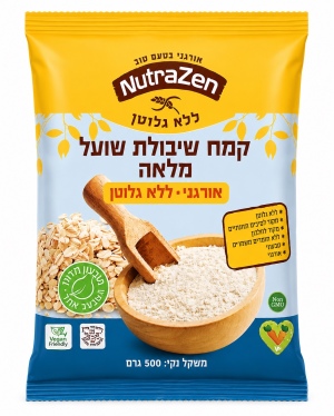 NutraZen קמח שיבולת שועל מלאה 500 גרם