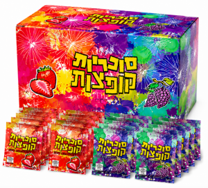 סוכריות קופצות פופינג בטעם תות וענבים - 40 יחי
