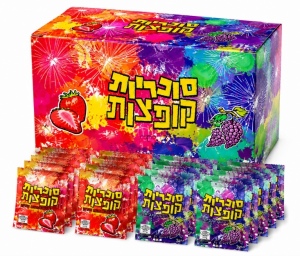 סוכריות קופצות פופינג בטעם תות וענבים 5 יחי'