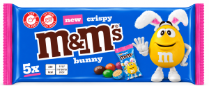 m&m אם אנד אם באני שוקולד חלב קריספי