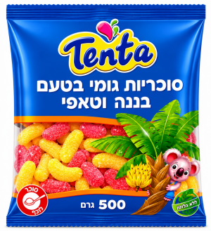סוכריות גומי תנתה בטעם תות בננה