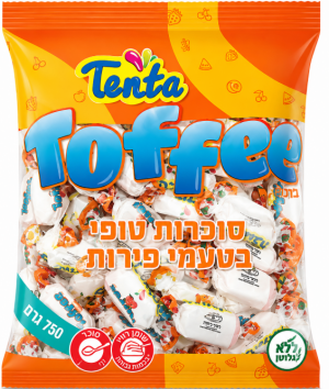 תנתה סוכריות טופי בטעמי פירות 750 גרם