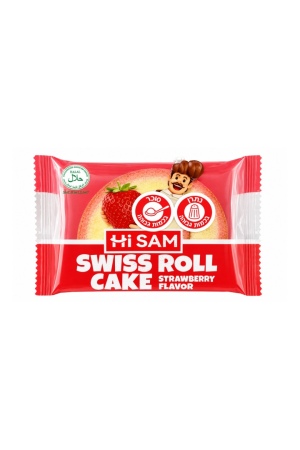 Hi SAM עוגה יפנית סוויס רול  בטעם תות