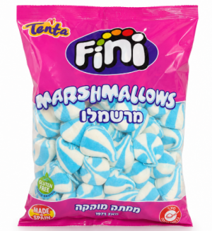 מרשמלו פיני בצבעי כחול-לבן 500 גרם