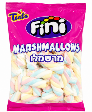פיני מרשמלו  מסולסל צבעוני בטעם פירות 500 גרם