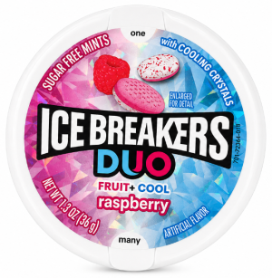 Ice Breakers Duo Raspberry סוכריות מנטה בטעם פטל