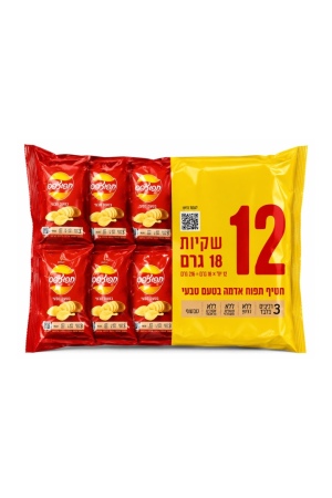 תפוצ'יפס בטעם טבעי - מארז 12 שקיות