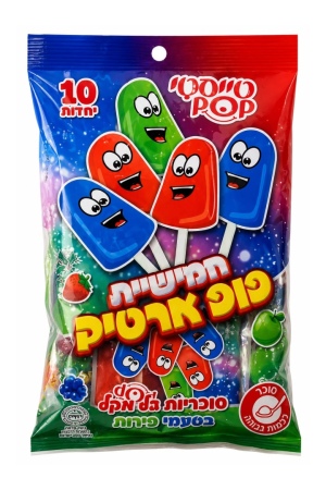 טייסטי פופ חמישיית פופ ארטיק בטעמי פירות סוכריות מקל