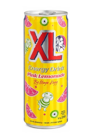 פחית אקסל XL בטעם לימונדה ורודה מרעננת