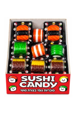 מארז סושי קנדי מרשמלו וסוכריות גומי 40 יחידות
