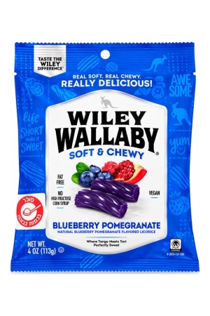 Wiley Wallaby - ליקריץ רך בטעם אוכמניות ורימון