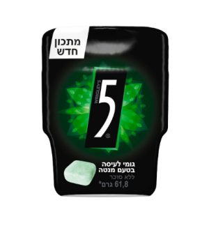 מסטיק פייב בוקס מנטה 62g