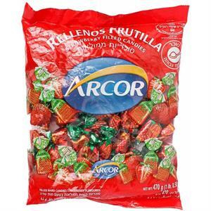 סוכריות ארקור קשות במילוי תות  Arcor