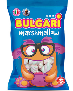 בולגרי - מרשמלו טוויסט לבן/ורוד 500g