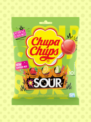 Chupa Chups  מארז לקקנים בטעם חמוץ מאד - 10 יחי'