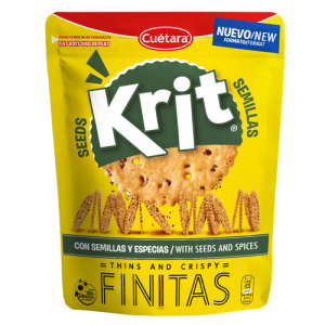 Krit – קרקר מיני עגול קינואה צ'יה ופשתן 150g