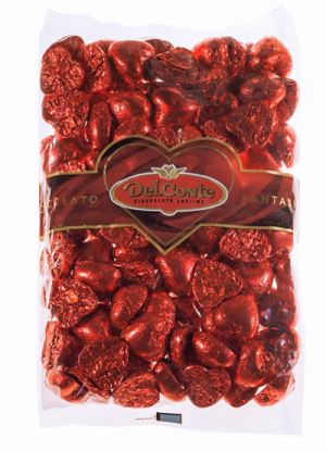 לבבות שוקולד דלקונטה אדום 1 ק