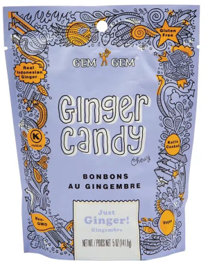 סוכריות לעיסה ג'ינג'ר בטעם ג'ינג'ר 141.8