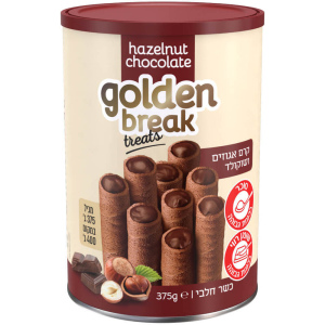 Golden Break – גליליות במילוי קרם אגוזים ושוקולד 375g