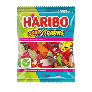 Haribo - האריבו גומי ברקים חמוצים בטעמי פירות וקולה 140g