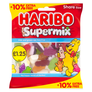 Haribo - האריבו סופר מיקס בטעמי חלב ומרשמלו 154 גר
