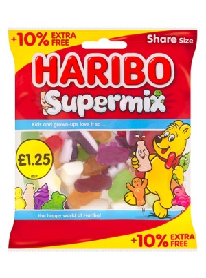 Haribo - האריבו סופר מיקס בטעמי חלב ומרשמלו 154 גר