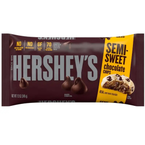 Hershey's - הרשיז נטיפי שוקולד מריר לאפיה 340g