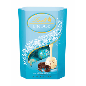 לינדור לינדט - פרליני שוקולד לבן שוויצרי עם שבבי קקאו במילוי קרם רך 200G