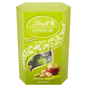 לינדור לינדט - פרלינים שוקולד חלב עם קרן בטעם פיסטוק 200G