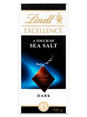 Lindt -לינדט אקסלנס טבלת שוקולד מריר ומלח ים 100g