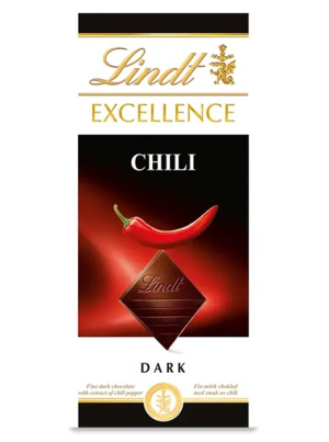 Lindt -לינדט אקסלנס טבלת שוקולד מריר וצ'ילי 100g