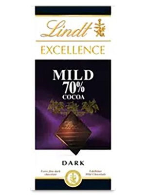 Lindt -לינדט אקסלנס טבלת שוקולד 70% קקאו, 100g