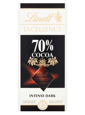 Lindt -לינדט אקסלנס טבלת שוקולד מריר 70% 100g