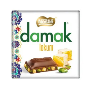 DAMAK טבלת שוקולד לוקום במילוי פיסטוק טורקי - 60g