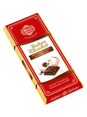 Reber - טבלת שוקולד מריר שקדים ורום 100g