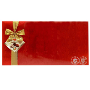 בונ' מתנה עטוף באדום - פרליני שוקולד, חלב, לבן ומריר 400g